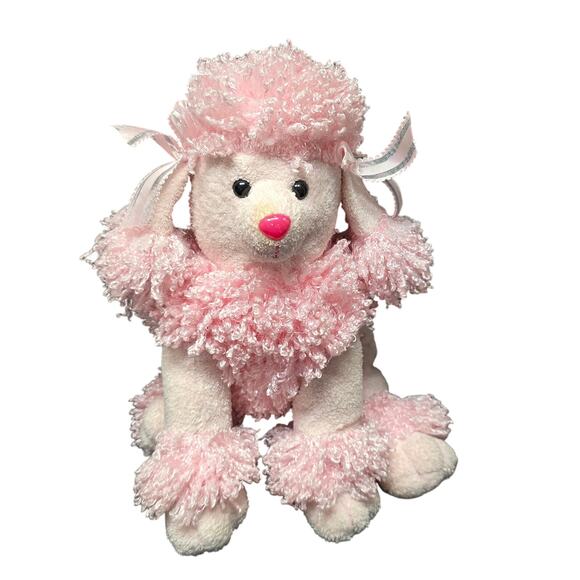 Aurora Fancy the Pink Poodle Hand Puppet Stuffed Plush Animal Dog - Picture 12 of 12